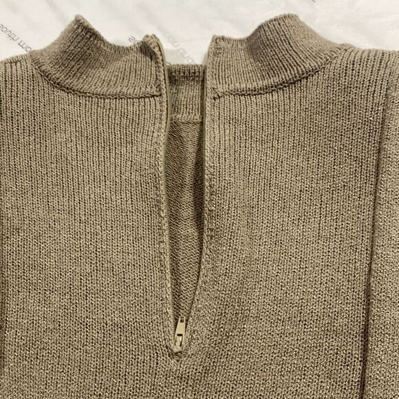 Vintage Antonella Preve New York M Santana Knit Midi Dress Embellished Beige 80s - Picture 10 of 15